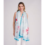Pia Rossini Libbie Satijnzijden Sjaal Blauw – Blauw