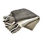 Geruite sprei van textiel – Grijs | 130 × 170 cm