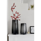 Luxe Designvaas LENOX 30 – Donkergrijs | Tijdloos Kristalachtig Design in 9 mm Glas