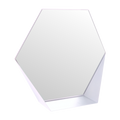 Gorillz Hive Wandspiegel met Plank – Hexagon – Wit