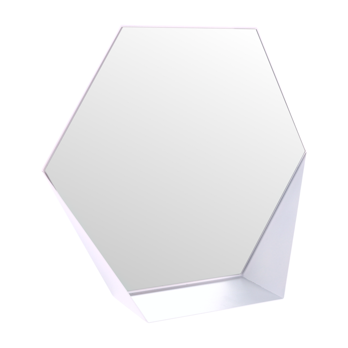 Gorillz Hive Wandspiegel met Plank – Hexagon – Wit