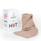 Warmtesjaal taupe – 70 cm | Biologisch lijnzaad