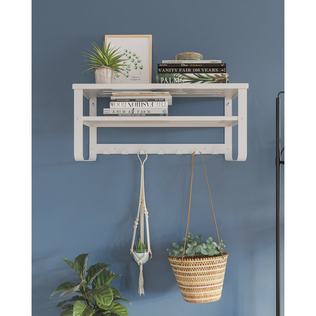 Gorillz Unify Wandkapstok met Hoedenplank – Wit