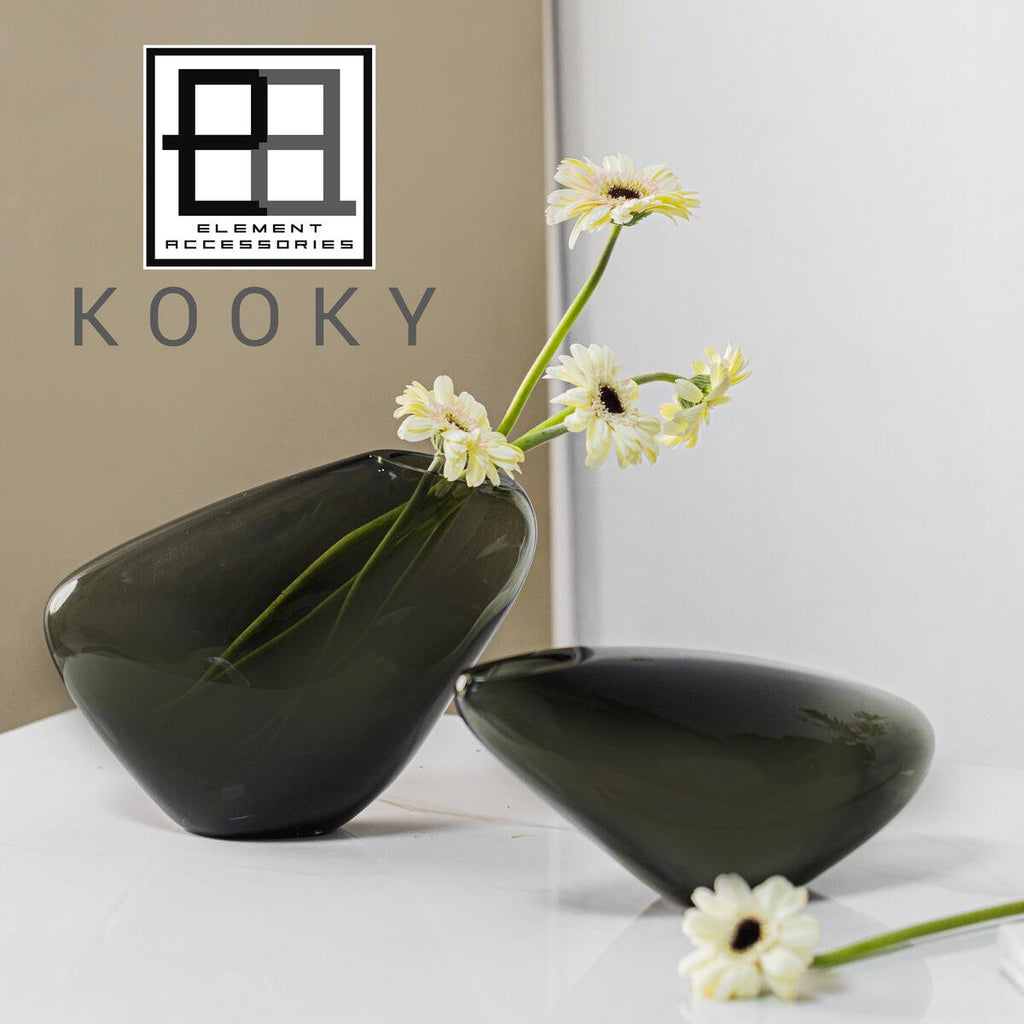 Designvaas KOOKY KOO13GR – Grijs | Sculpturaal & Innovatief Design
