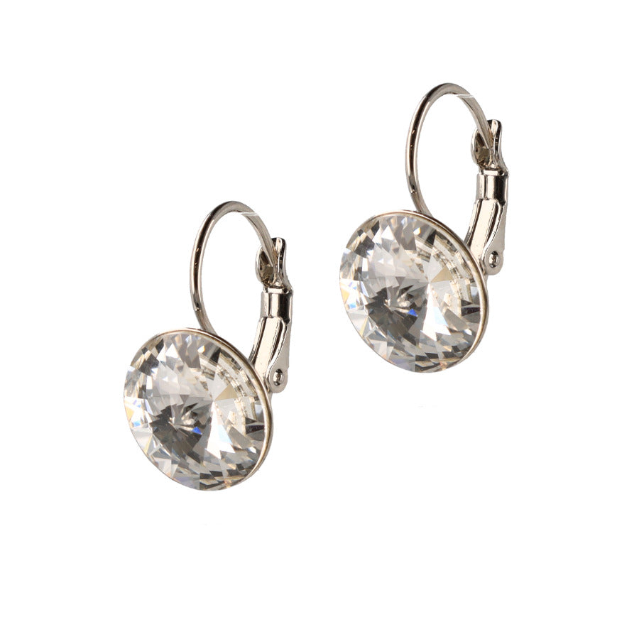 Classic Disc Earhangers – Rhodium - Otazu