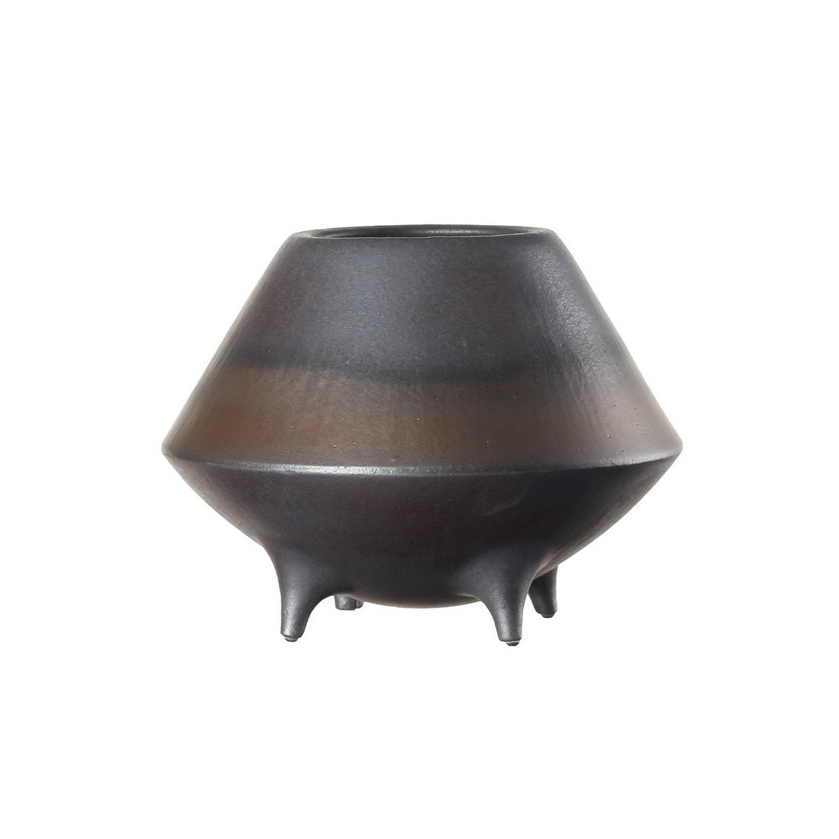 Designvaas OTARU 15 – Brons naar Zwart | Modern Erfgoed & Sculpturale Eleganties