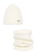 Uniseks Luxe Wolmix Hoed & Snood Set – SESIL | Gebroken Wit