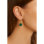 Cat Oorbellen met Groene Onyx – Verguld Sterling Zilver