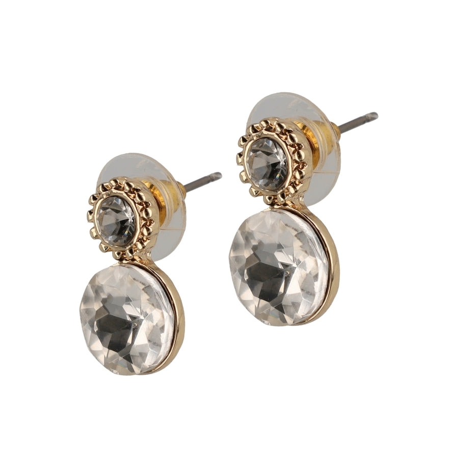 Ophelia Earpins Crystal – Gold - Otazu