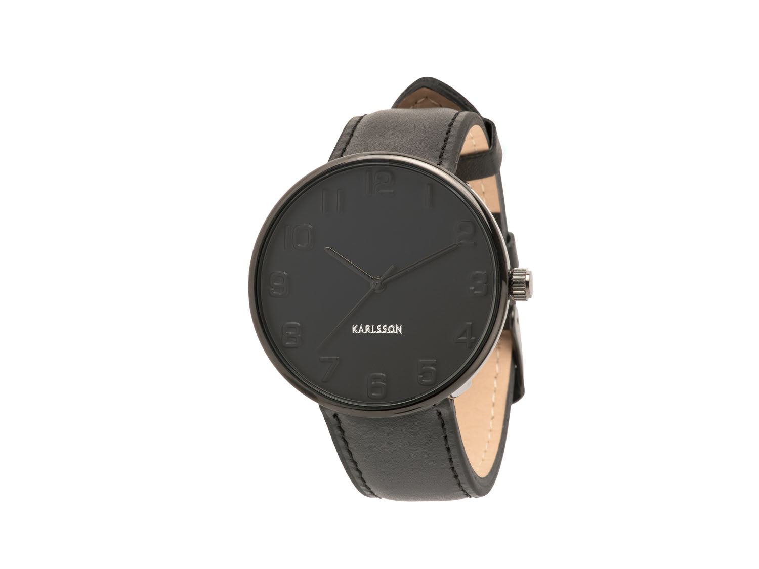 Strakke herenhorloge van Karlsson - Mr. Black Steel – Tijdloos minimalisme