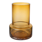 Luxe Designvaas TYLER 25 – Amber | Art Deco Elegantie in 9 mm Glas