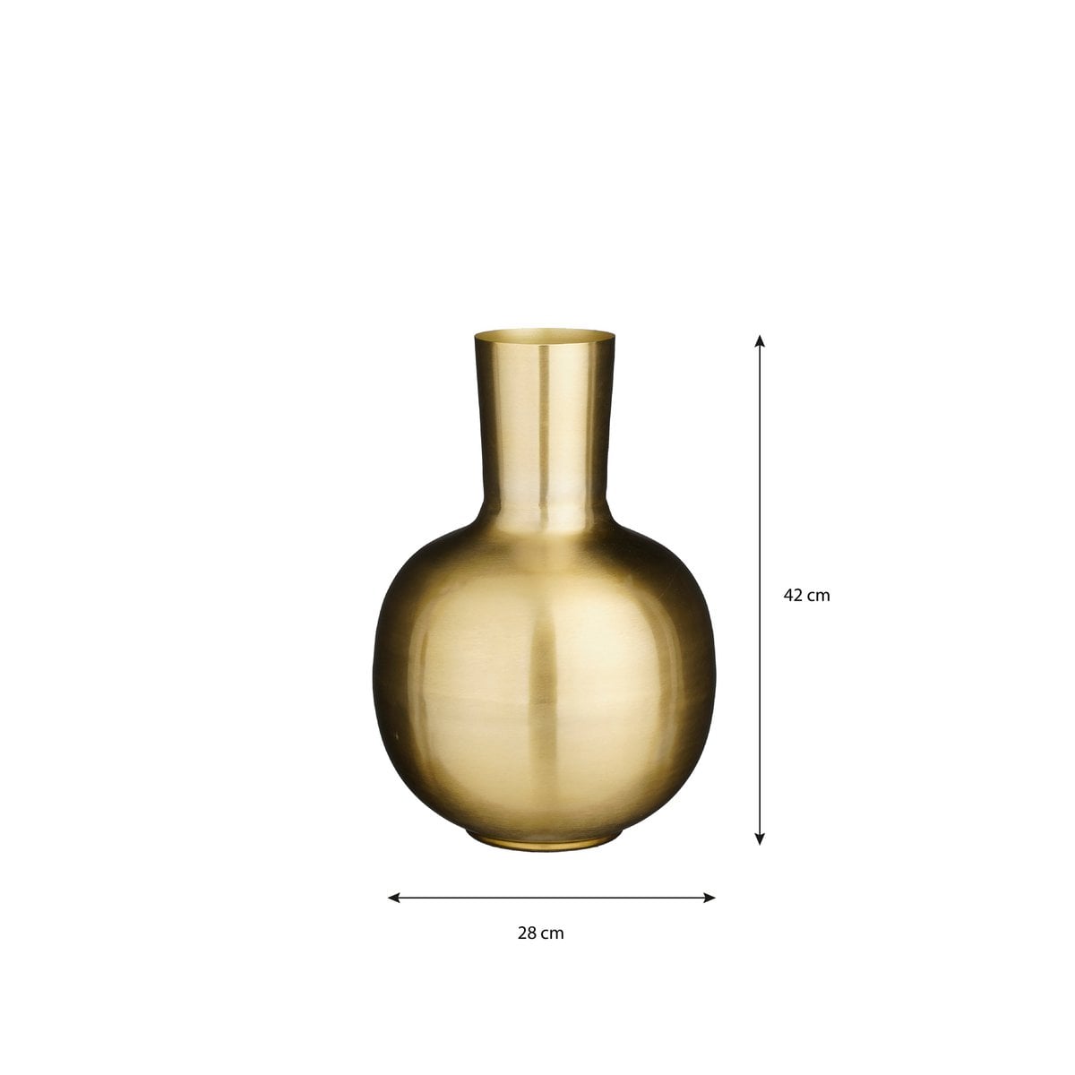Dara Vaas Goud – Ø 28 x H 42 cm