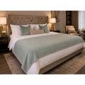 Wollen bedloper COOL MINT - 130 x 250 cm