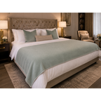 Wollen bedloper COOL MINT - 130 x 250 cm