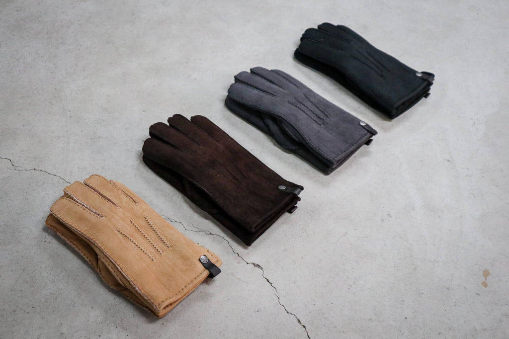 Lamsvacht heren handschoenen - zwart