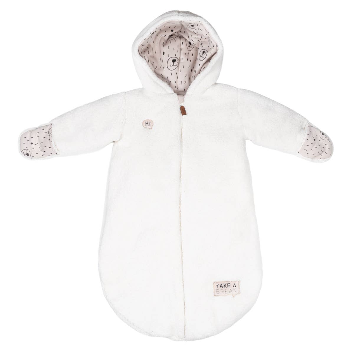LULU Gezellige Babyslaapzak – Off-White | voor baby's van 6-12 maanden