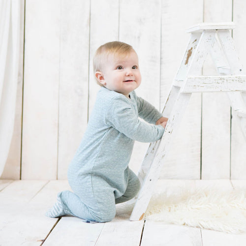 Biologisch Slaappakje voor Baby’s – Aqua Melange