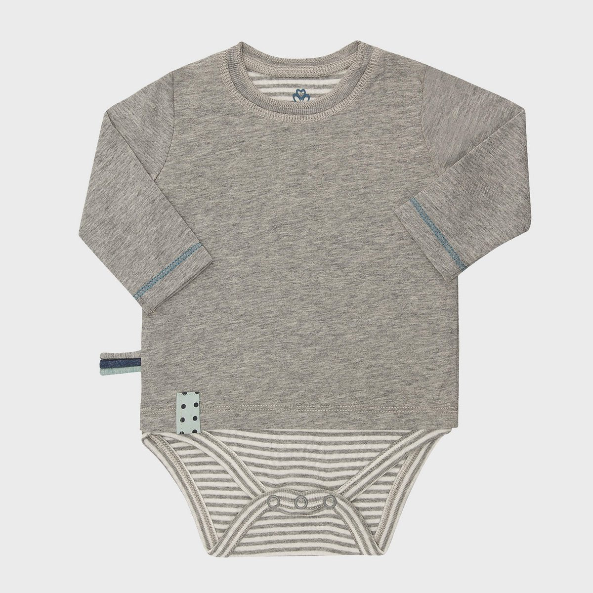 OrganicEra Biologische baby L/S T-shirt body, grijs