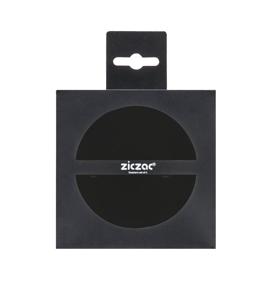 Glasonderzetters TOGO – Set van 4, Zwart
