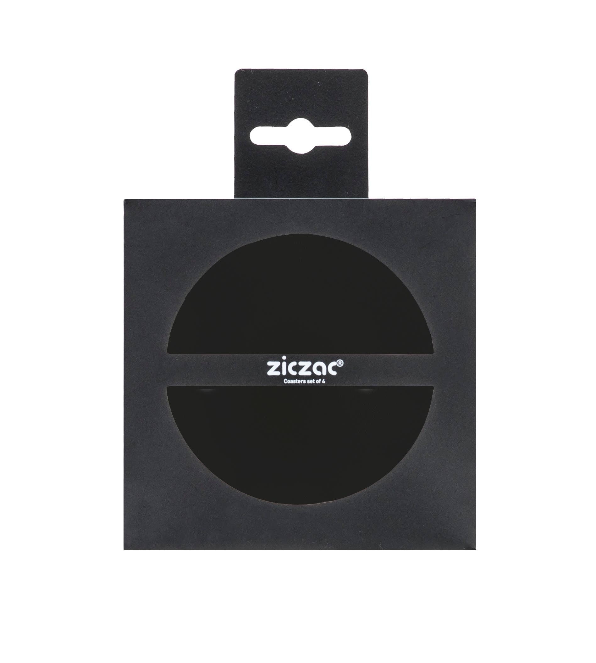 Glasonderzetters TOGO – Set van 4, Zwart