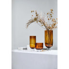 Luxe Cilindrische Designvaas OMAHA 28 – Amber | Tijdloos & Architectonisch Design