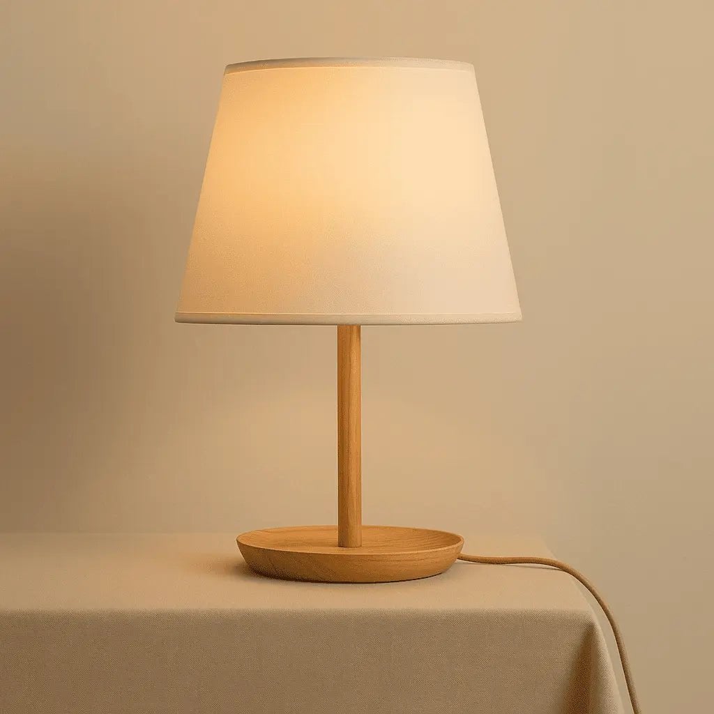 Emily Lichtbruine Houten Lamp | Kabel & Duurzaam Ontwerp