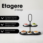 Rama Etagère Zwart – 2-Laags
