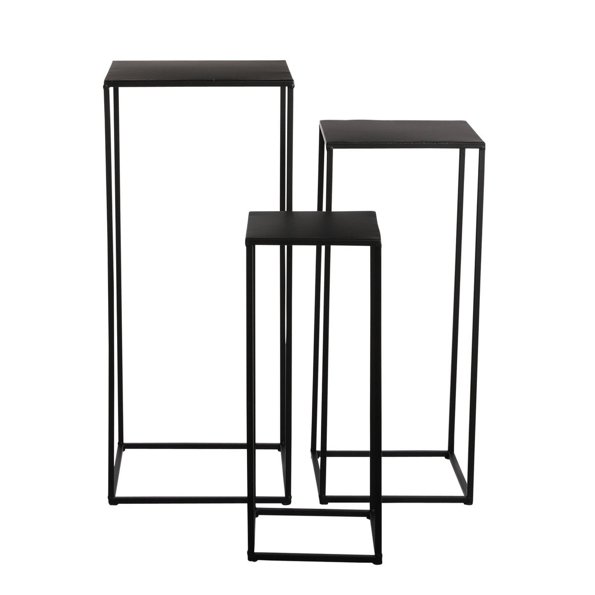 Quinty Bijzettafel Set Zwart – Set van 3