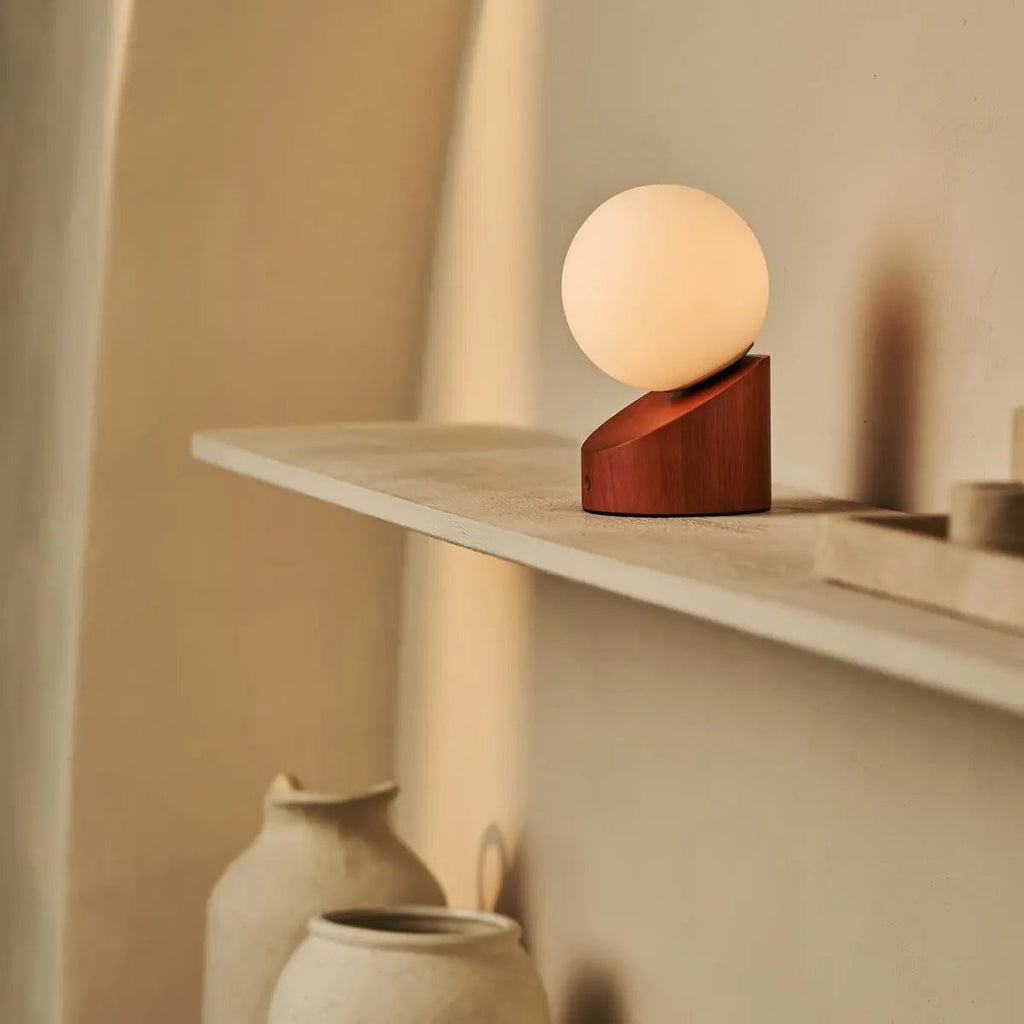 Morris Kastanjebruine Oplaadbare Lamp | Stijlvol, draadloos & duurzaam design