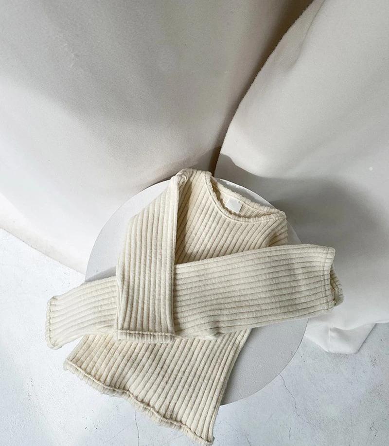 Roomkleurig Biologisch Katoenen Set – Legging & Longsleeve