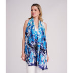 Pia Rossini Iris Satijnzijden Sjaal Blauw – Blauw