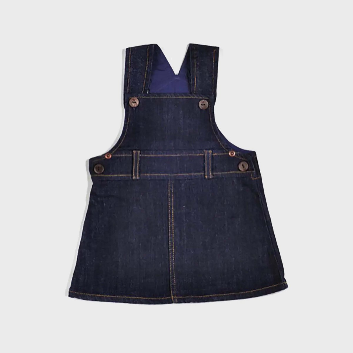 Biologische denim baby-tuinbroek (rokmodel)