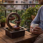 Binnenfontein - Terai - Zen Decor Idee - Kleurrijk ledlicht - Waterstroomcascade - Ontspannend sfeercadeau