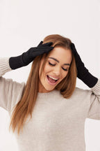 Dameshandschoenen van 100% merinowol – zwart