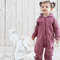 OrganicEra Biologische baby-jumpsuit met ritssluiting, bordeaux