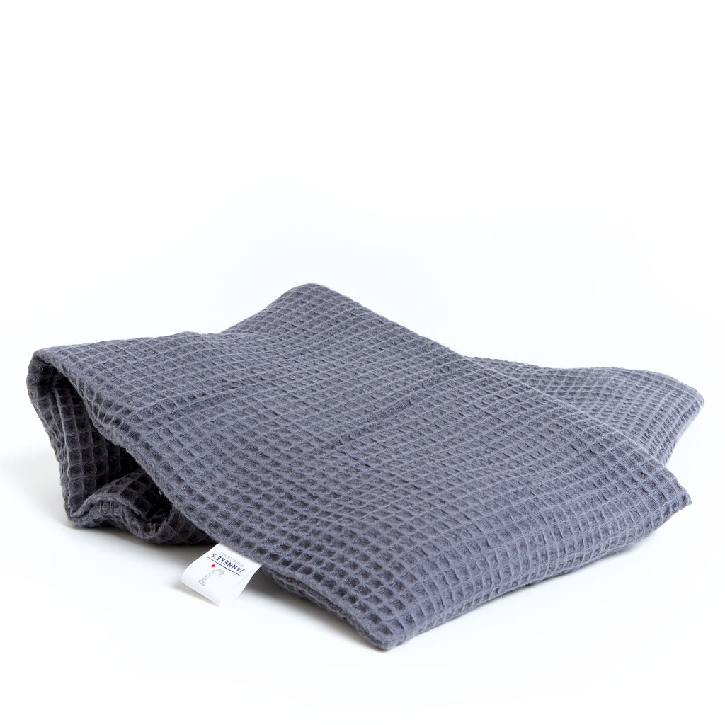 Warmtesjaal grijs – 70 cm | Biologisch lijnzaad