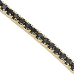 Vergulde armband met zwarte zirkonen – Noche