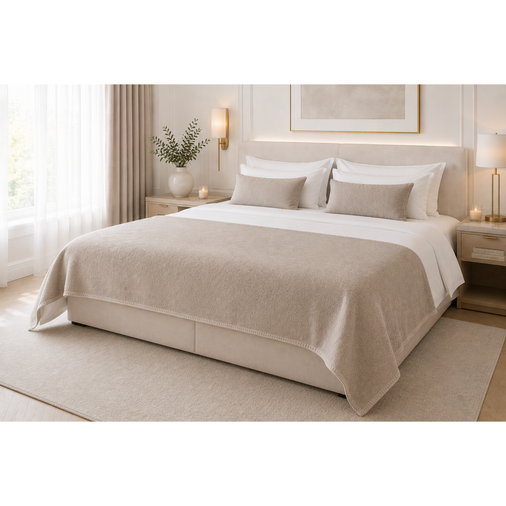 Wollen bedloper ECO FOSSIL - 130 x 250 cm