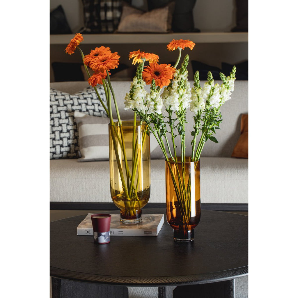 Luxe Designvaas OMAHA 28 – Amber | Tijdloze Cilindrische Elegantie