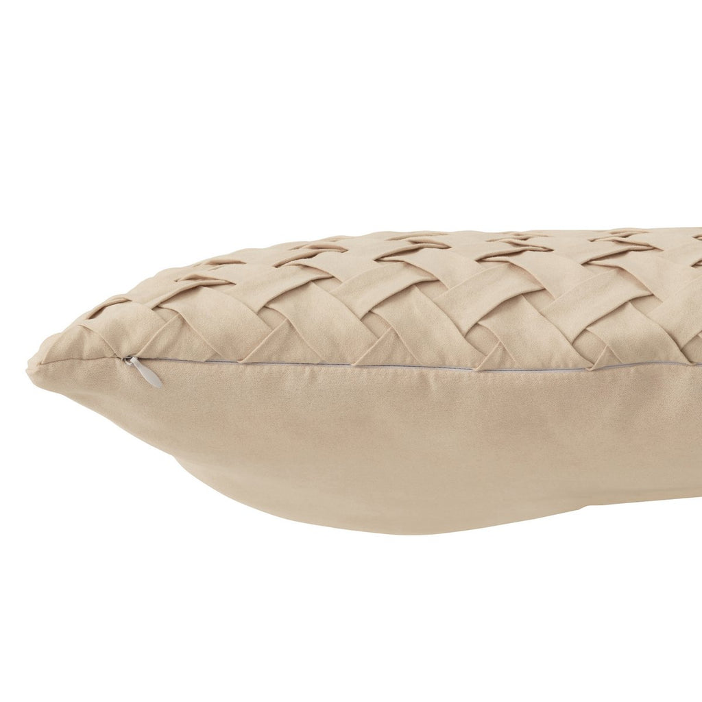 Luxe Sierkussen van J-Line – 45×45 cm | Beige Geweven Design