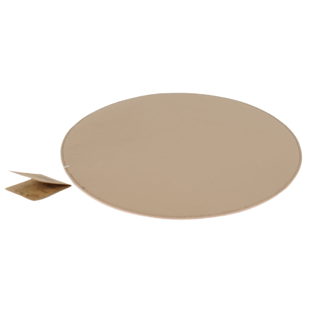 Ronde Placemat – Lichtbruin (28 cm, PU-leer)