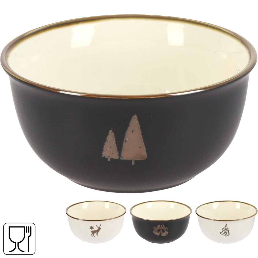 Siaki Kerstschaal van Porselein – 450 ml (Assorti)