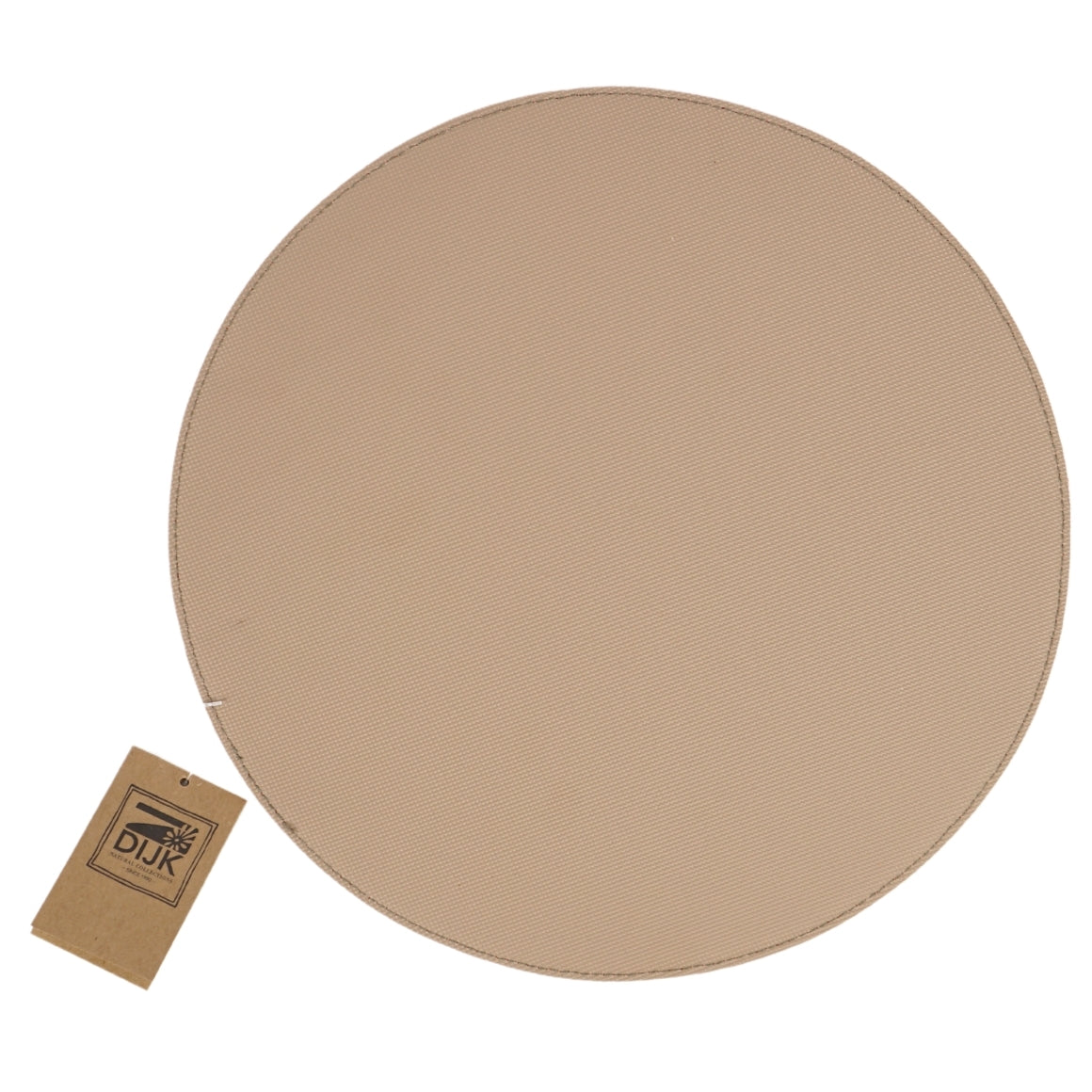 Ronde Placemat – Lichtbruin (28 cm, PU-leer)