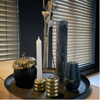 Home Society Schaal ‘Tori’ – Zwart Metaal (52 cm)