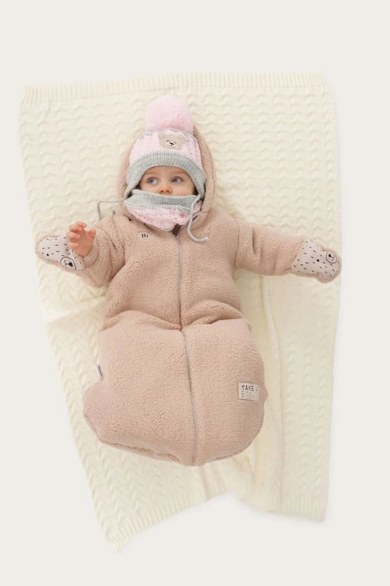 LULU Gezellige Babyslaapzak – beige | voor baby's van 6-12 maanden
