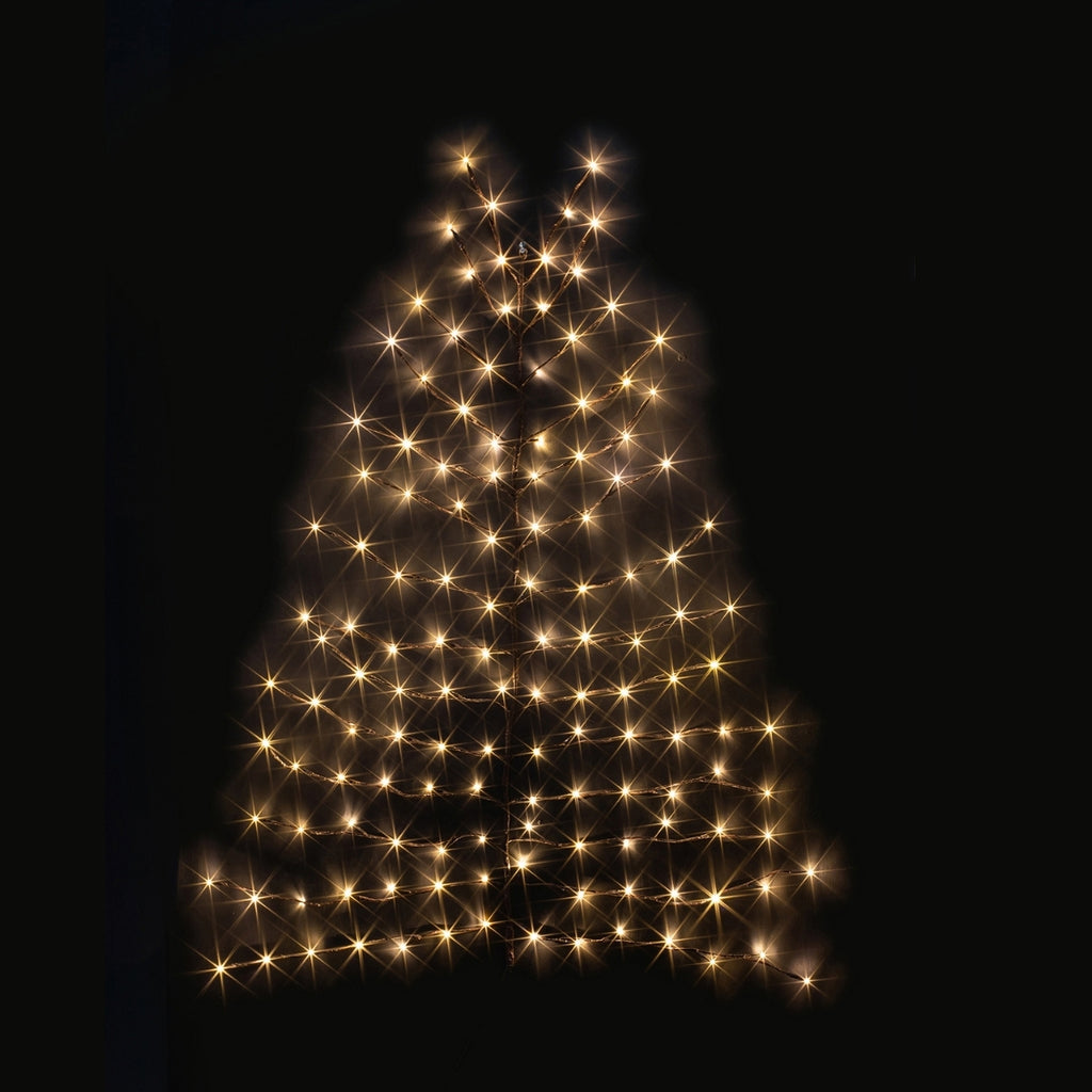 Luxe Flexibele Wandkerstboom met 136 LED-lichtjes – 120 cm